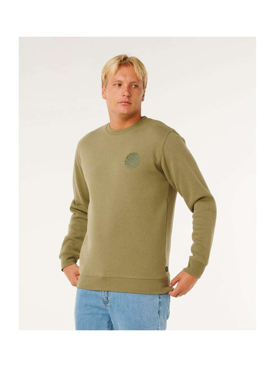 Bluza męska RIP CURL Wetsuit Icon Crew zielona

