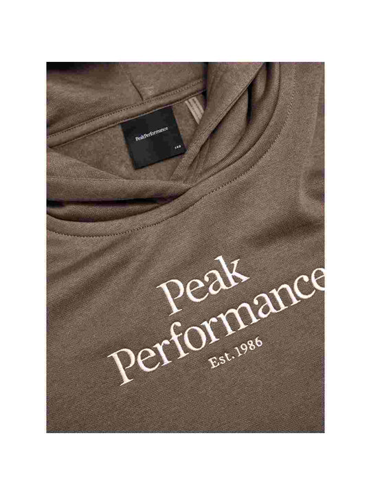 Bluza juniorska PEAK PERFORMANCE Original Hood brązowa
