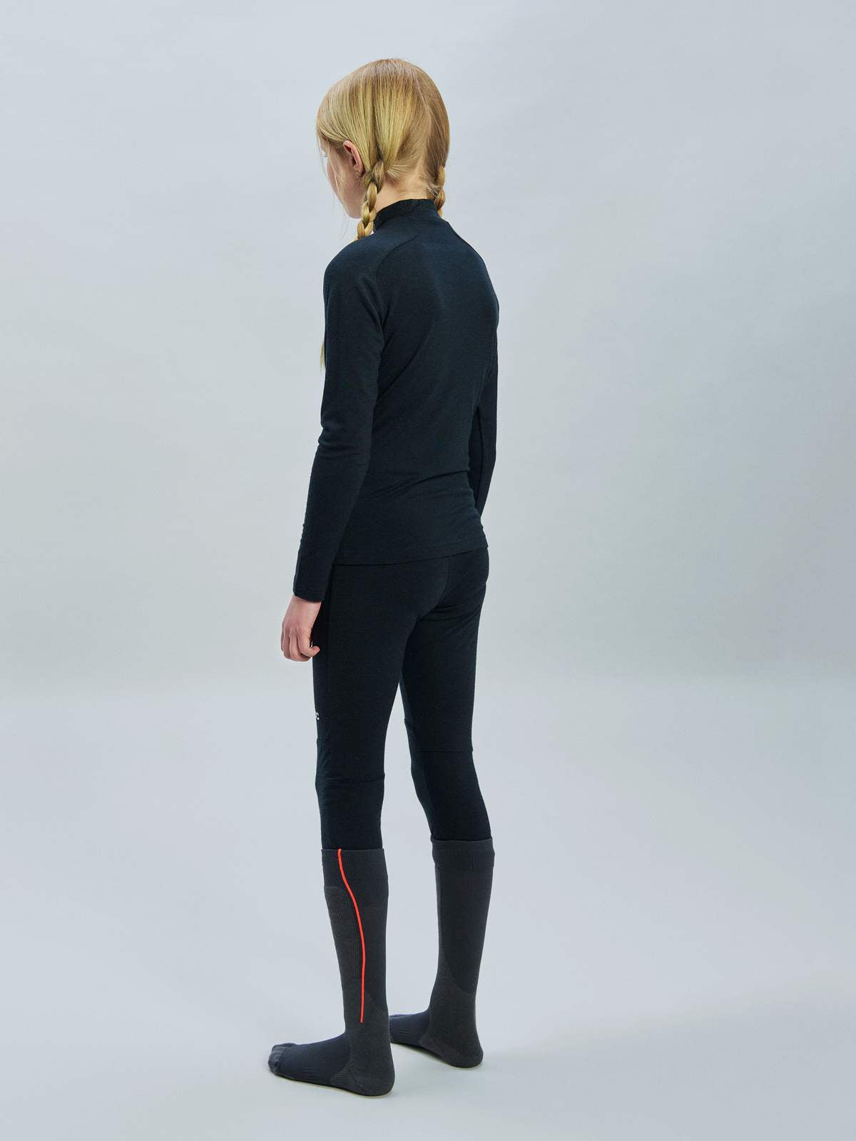 Legginsy narciarskie dla dzieci POC Y's Layer Merino 3/4 Tights czarny