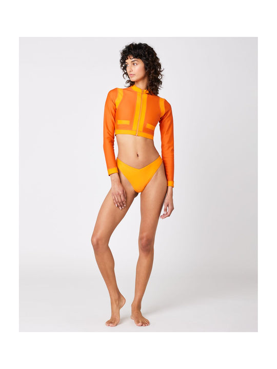 Top RIP CURL Mirage Coco Ls Crop Zipped pomarańczowy - Adventure Sports
