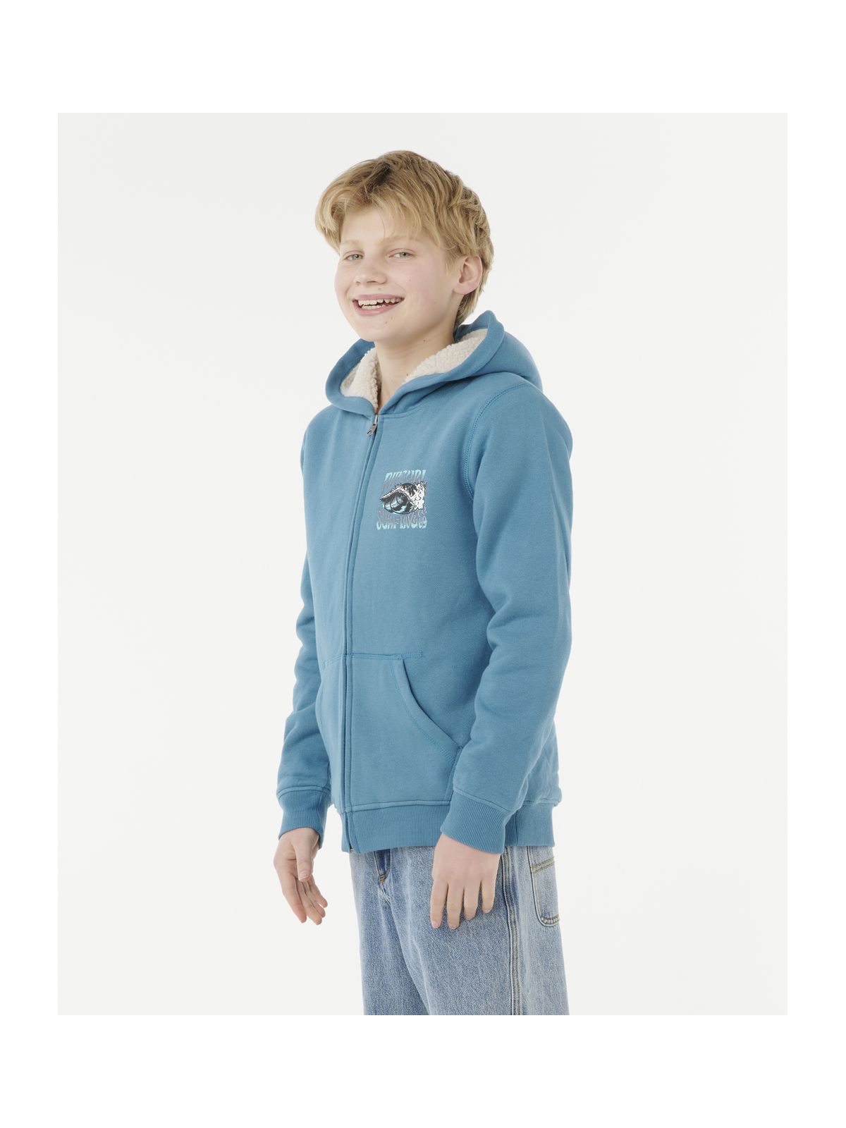 Bluza RIP CURL HAZE & TUBE LINED Z/T HOOD-BOY niebieska