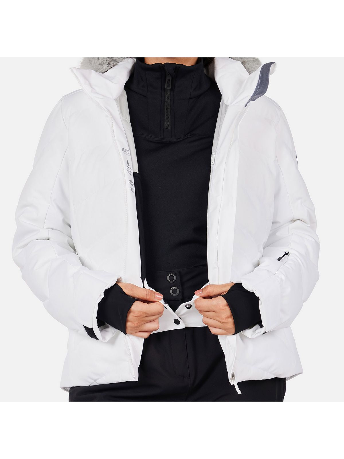 Kurtka narciarska damska ROSSIGNOL W STACI INSULATED JKT biała