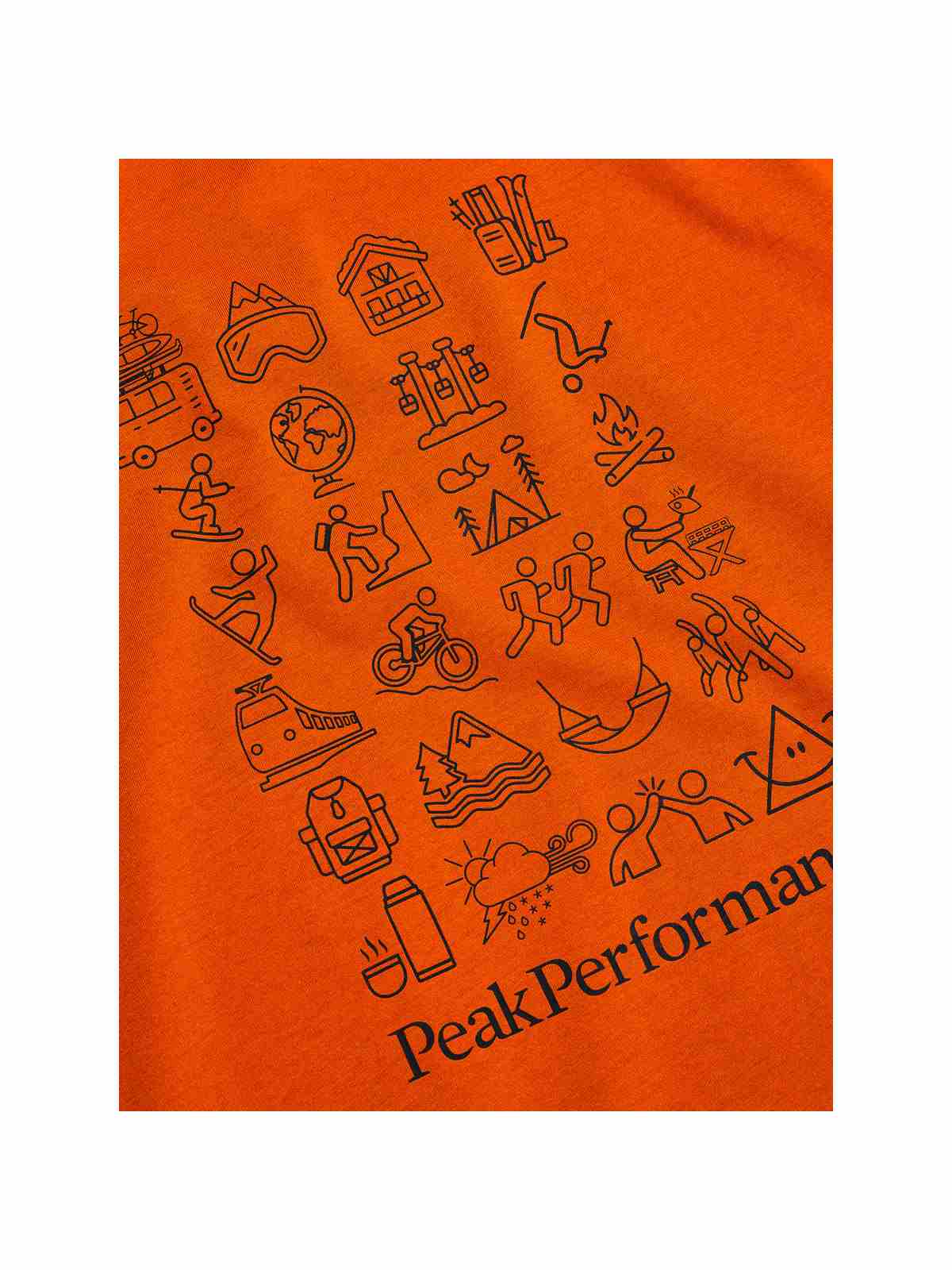 Koszulka Peak Performance M Explore Graphic Tee pomarańczowy - Adventure Sports