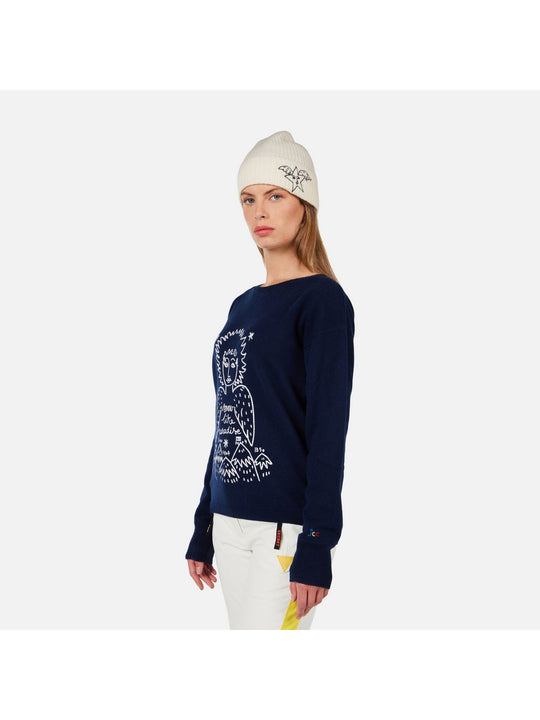 Sweter damski ROSSIGNOL W JCC SNOW ANGELS PULL niebieski
