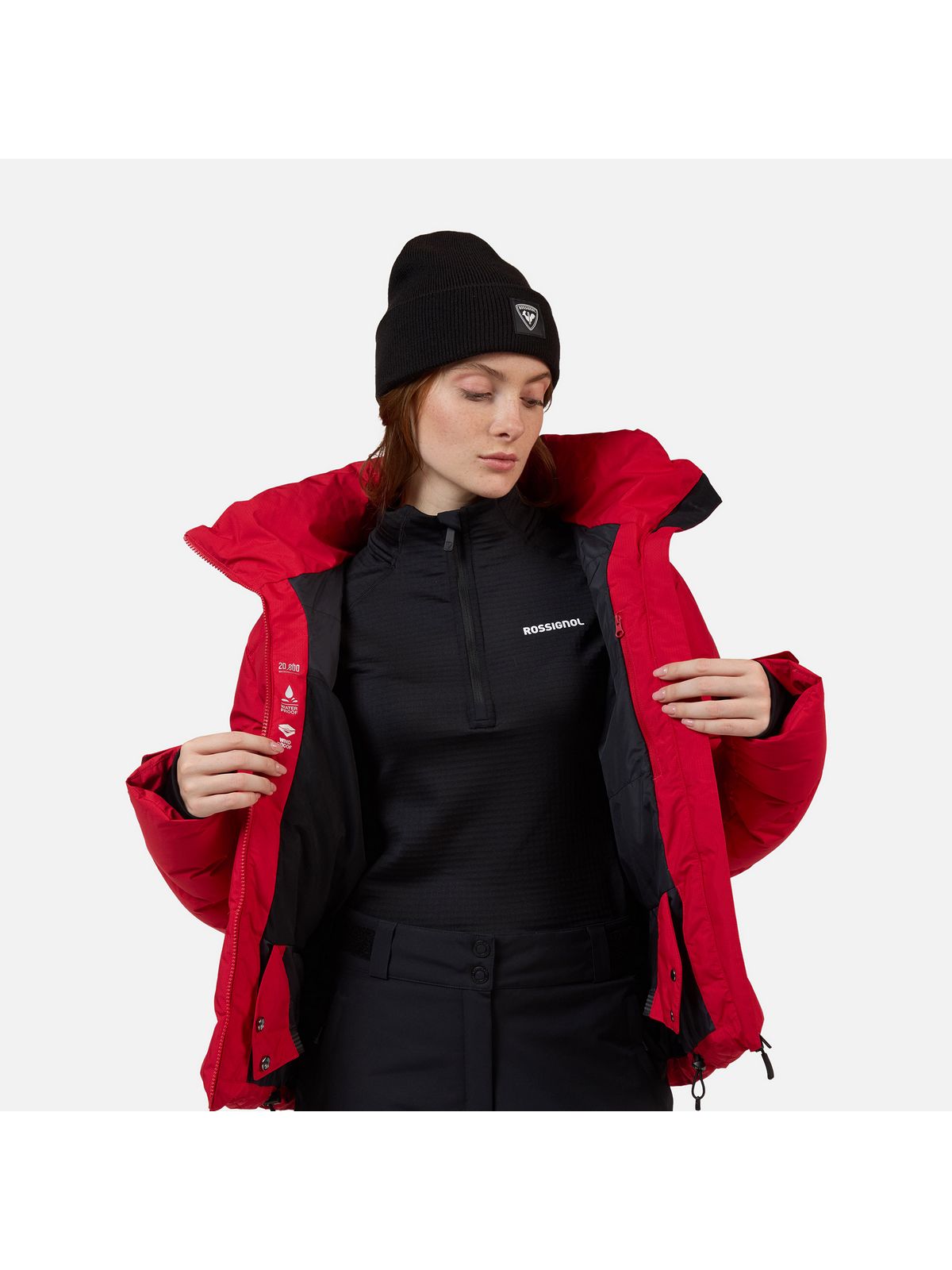 Kurtka narciarska damska ROSSIGNOL W WISPILE RIPSTOP DOWN JKT czerwona
