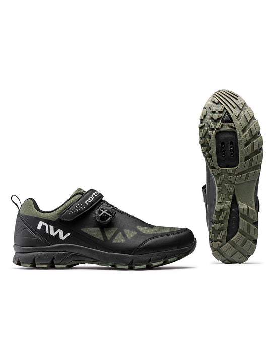 Buty rowerowe NORTHWAVE Corsair czarny/zielony - Adventure Sports
