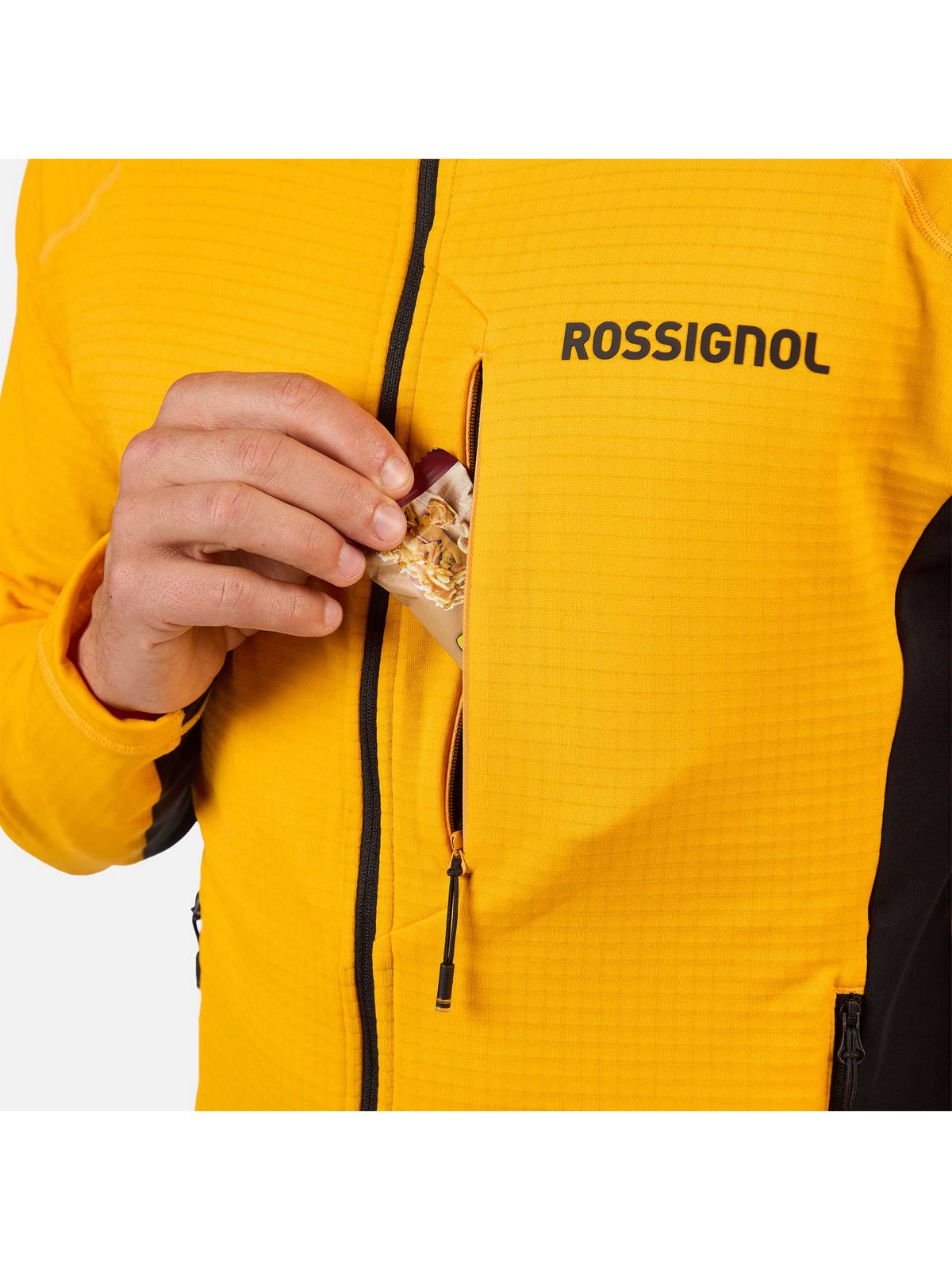 Bluza męska ROSSIGNOL BLACKSIDE MIX FZH FLEECE żółta