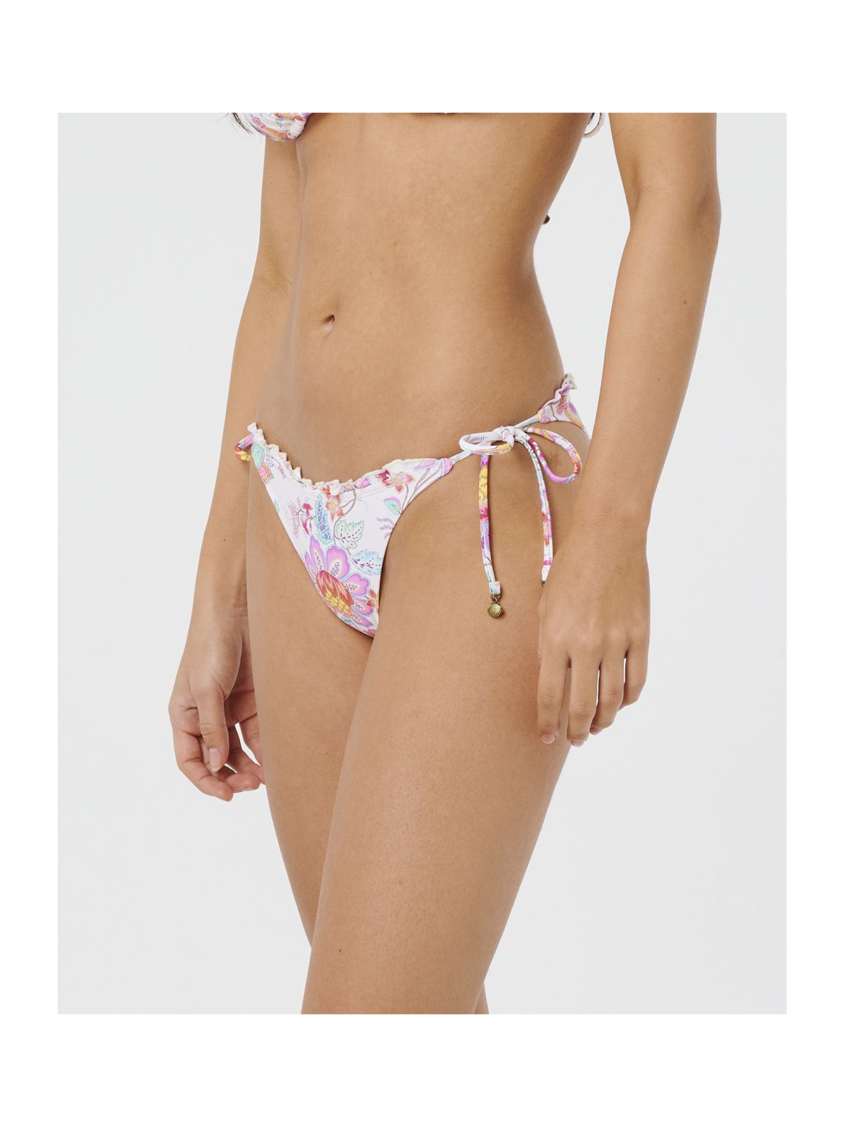 Dół od bikini damski RIP CURL Half Moon Bay Tie Side Skimpy beżowe