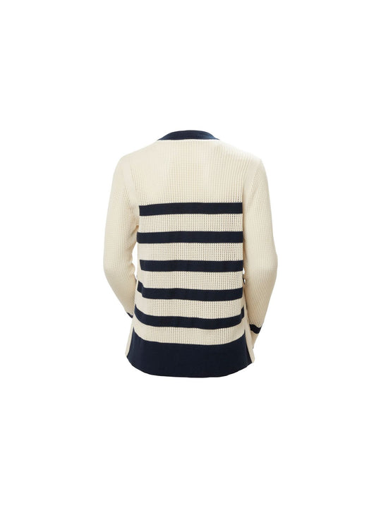 Sweter Damski Z granatowymi Pasami HELLY HANSEN W Salt Knit Sweater Kremowy
