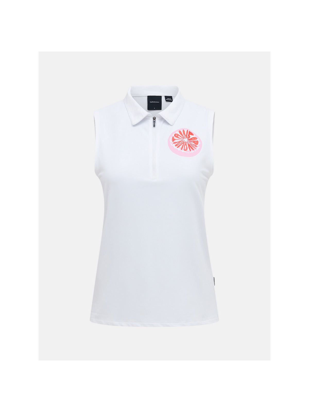 Koszulka PEAK PERFORMANCE W Comfort Zip SL Polo biały - Adventure Sports