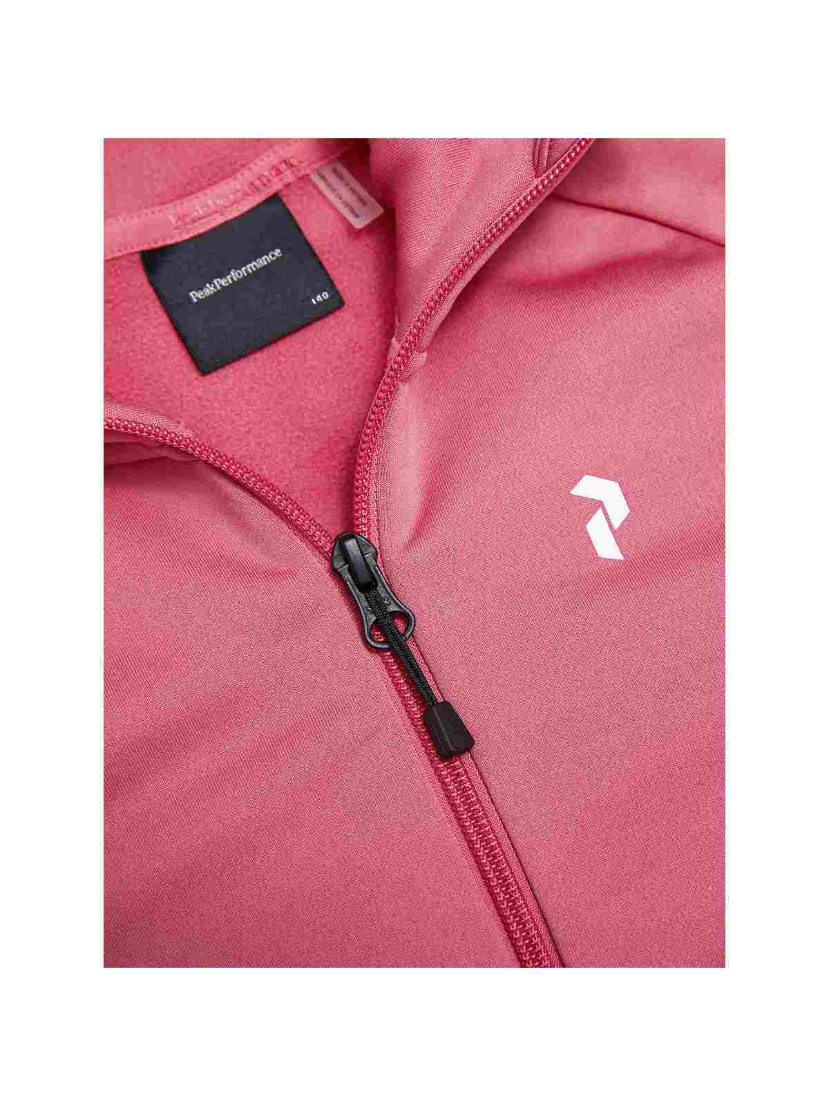 Bluza z kapturem juniorska PEAK PERFORMANCE Rider Essentials Midlayer Zip Hood różowa