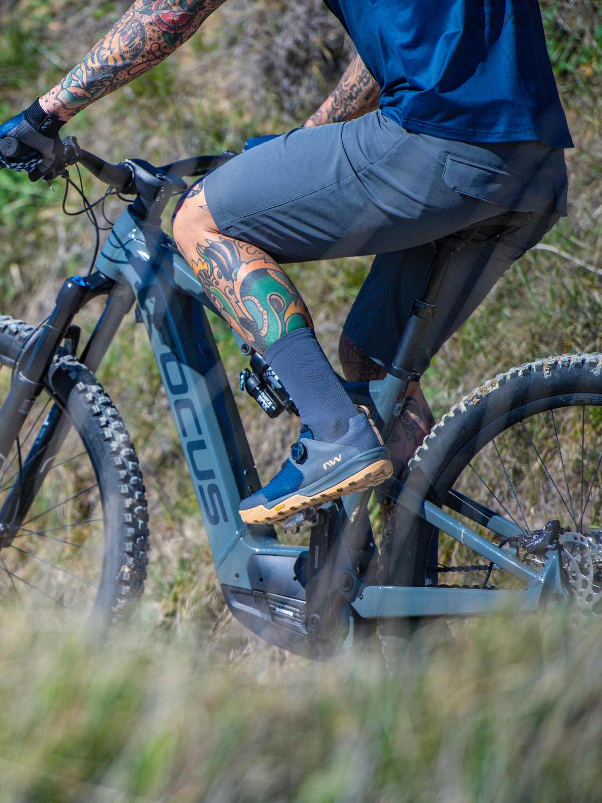 Spodenki rowerowe NORTHWAVE Escape Baggy niebieski - Adventure Sports
