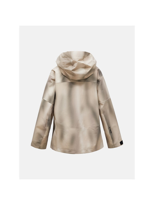 Kurtka narciarska damska PEAK PERFORMANCE Edge HIPE 3L AOP Shell Jacket beżowa
