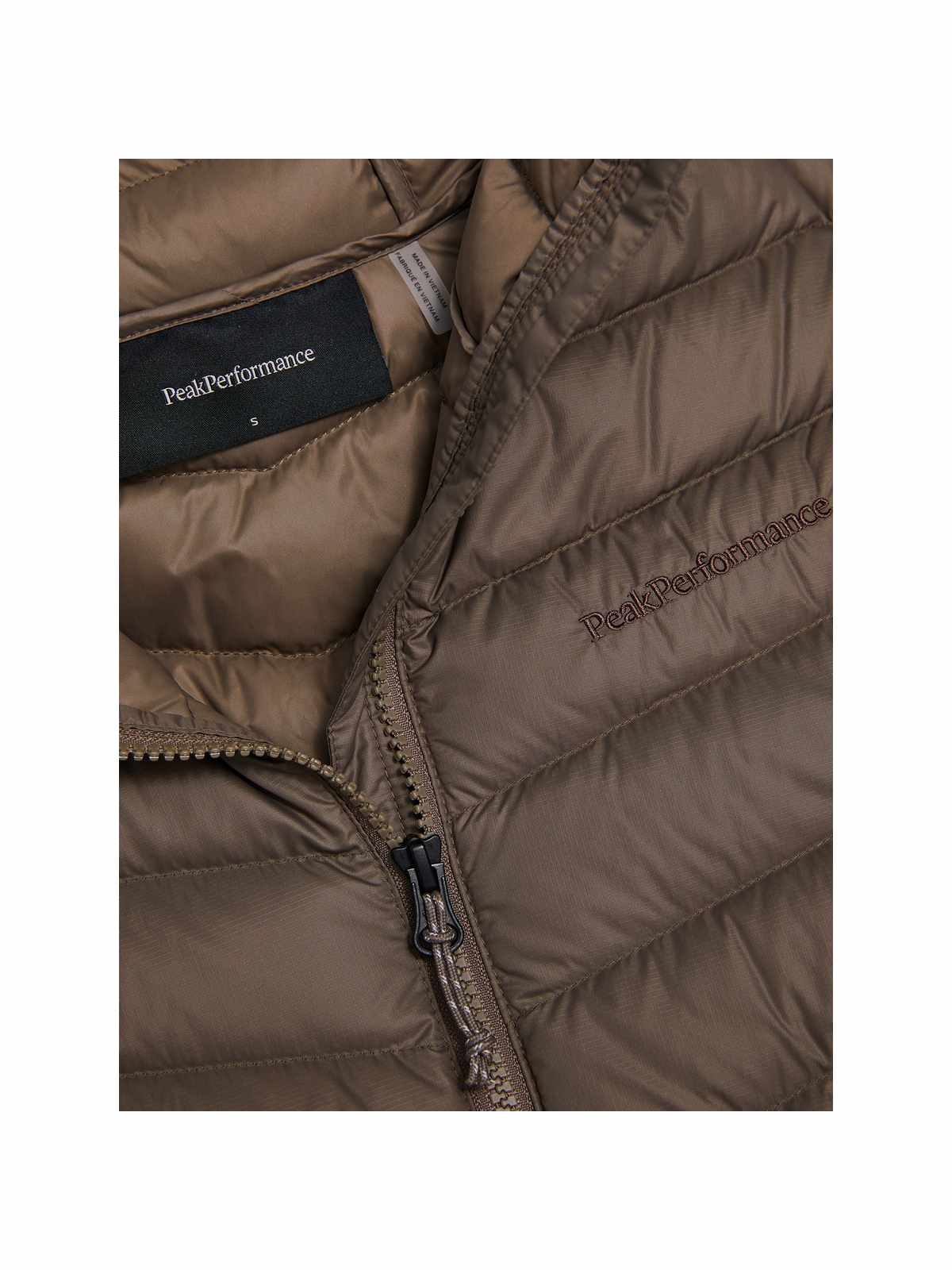 Kurtka puchowa damska PEAK PERFORMANCE Frost Down Hood Jacket brązowa