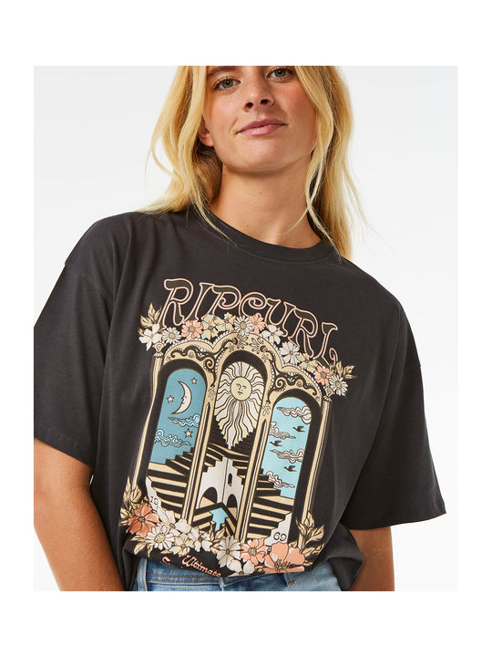 Koszulka RIP CURL Tropical Tour Hertiage Tee czarny - Adventure Sports
