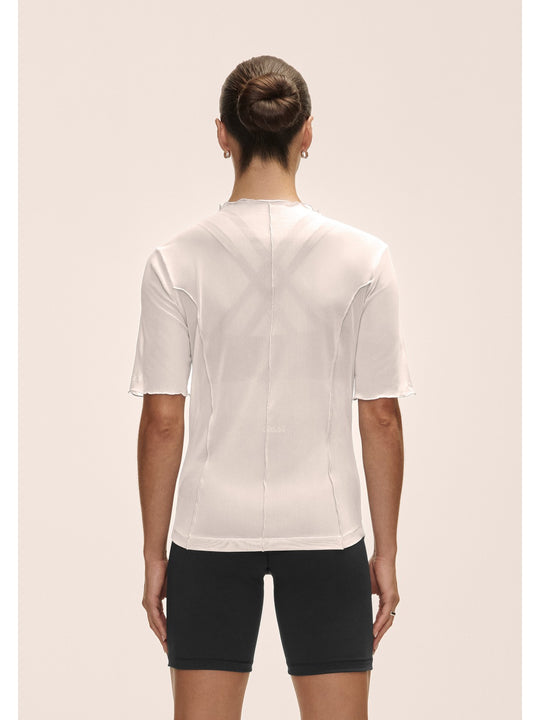 Koszulka treningowa damska CASALL Seam Detail Mesh Tee kolor biały
