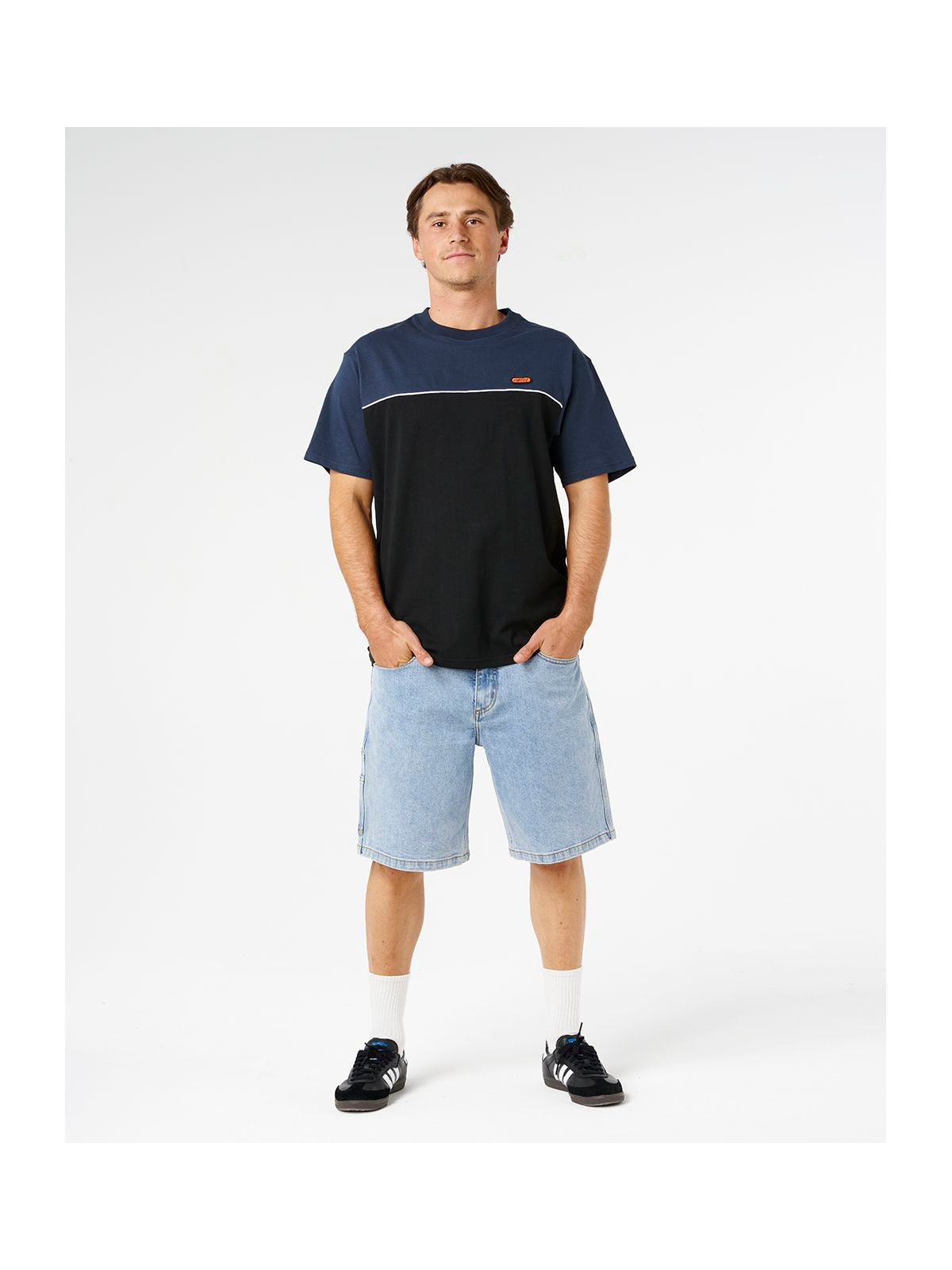 Koszulka męska RIP CURL Halfa Panel Beater Tee granatowa