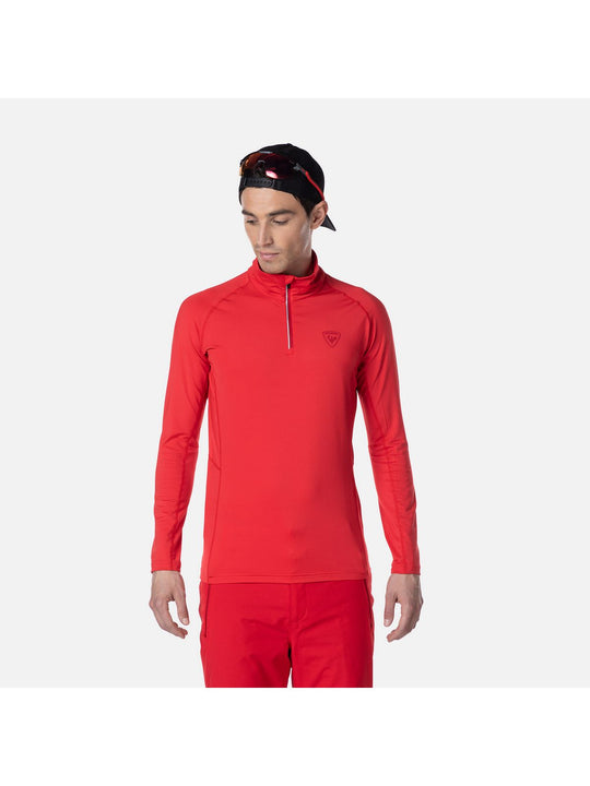 Koszulka męska ROSSIGNOL Classique 1/2 Zip czerwony

