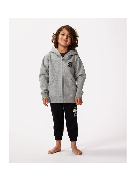 Bluza dresowa dla chłopca RIP CURL Wetsuit Icon Zip Thru Hood-Boy szary - Adventure Sports
