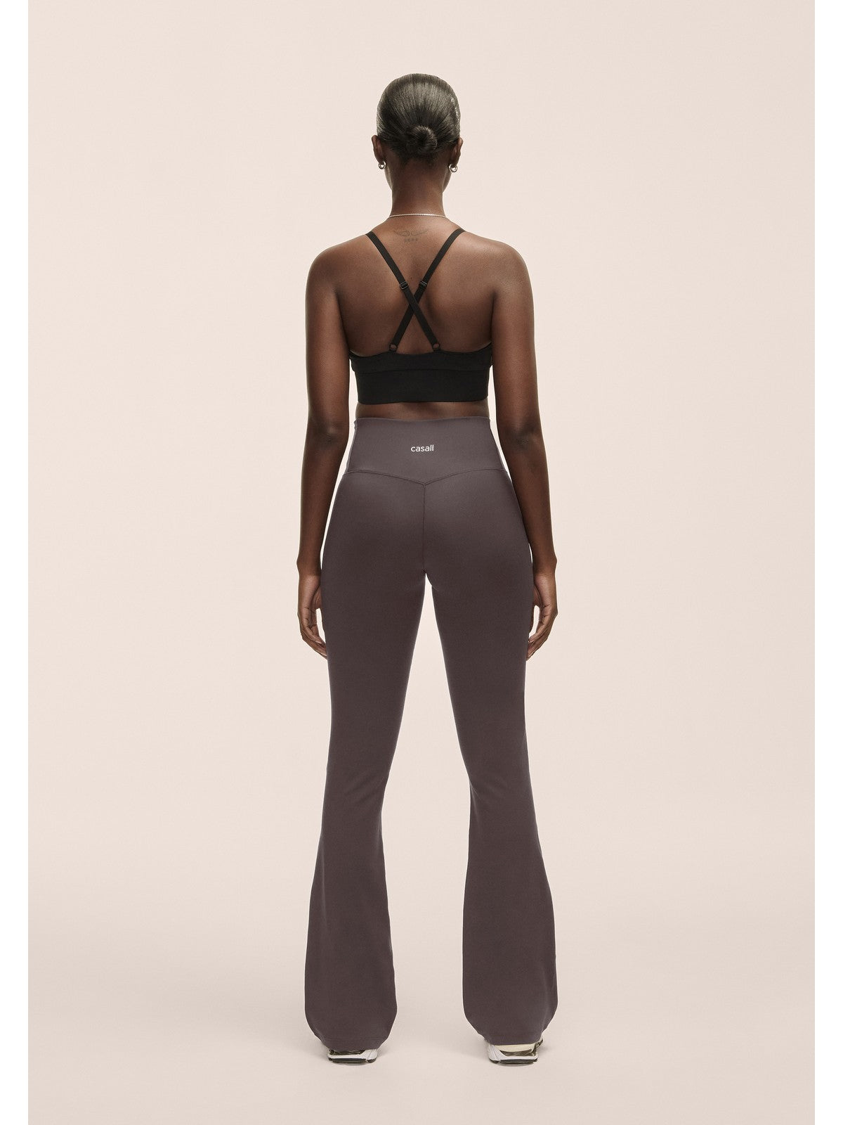 Spodnie damskie CASALL Flare High Waist Pant kolor szary