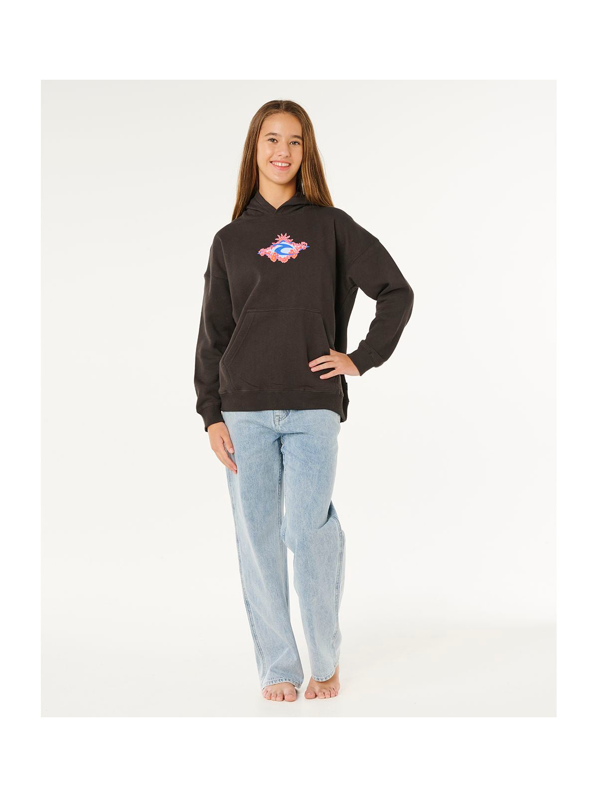 Bluza dziewczęca RIP CURL Sunshine Squad Hood - Girl czarna