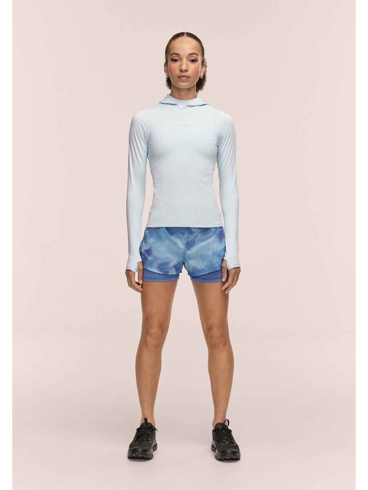 Szorty CASALL Breeze Printed Running Short kolor granatowy