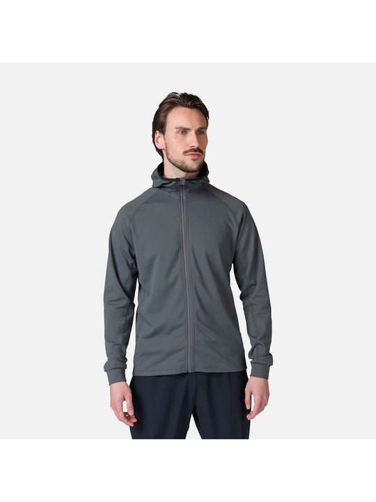 Bluza narciarska męska Rossignol Mid Layer Thin Fz szary - Adventure Sports

