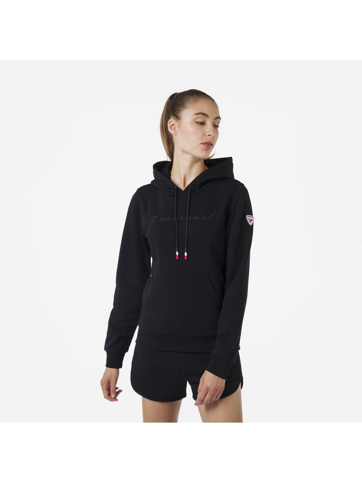 Bluza Rossignol W Logo Sweat Hood Fl czarny - Adventure Sports