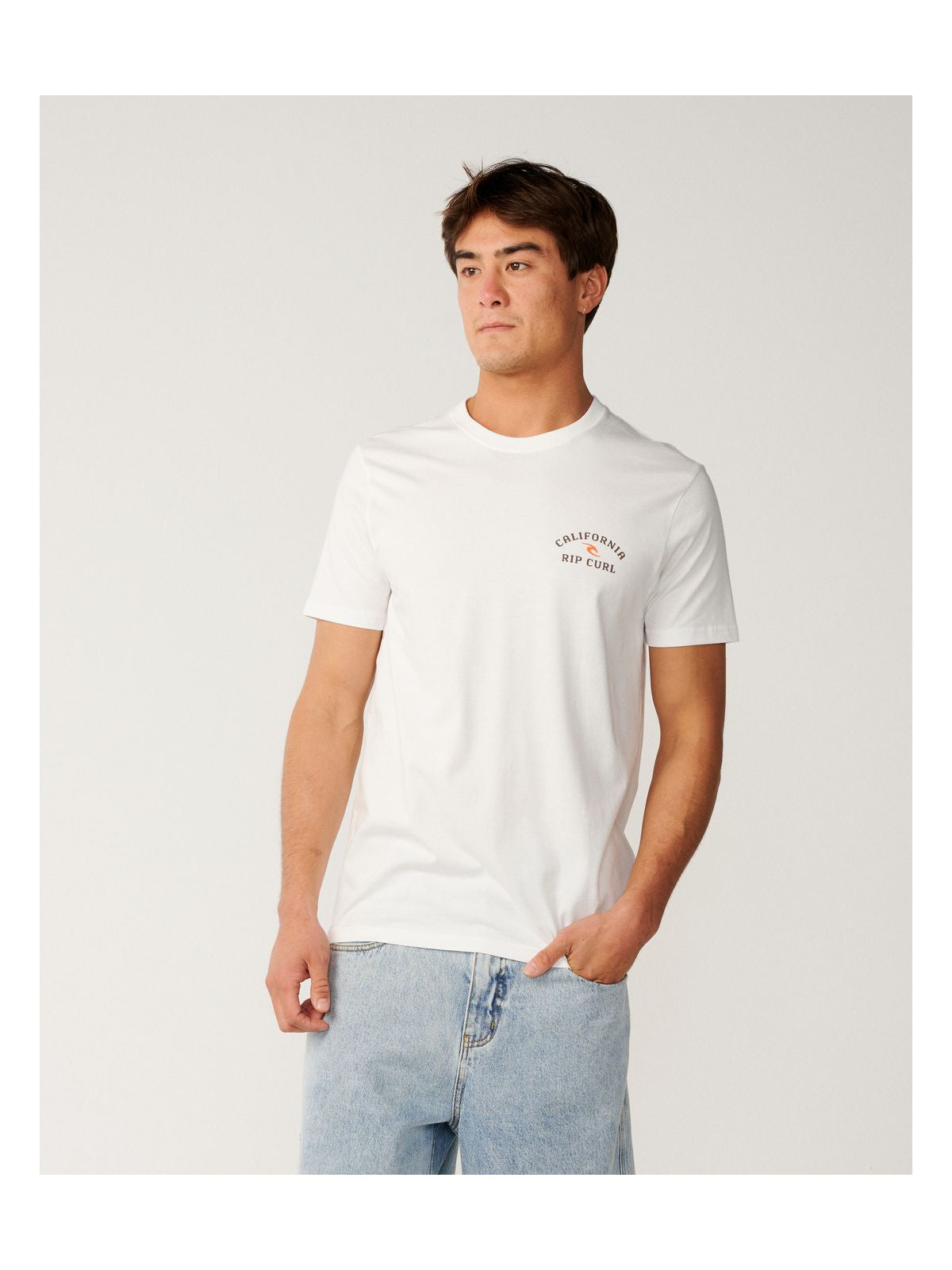 Koszulka męska RIP CURL Desti Animals biała