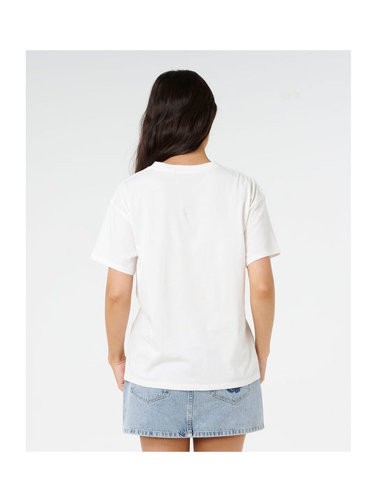 Koszulka damska RIP CURL Half Moon Bay Relaxed Tee beżowa
