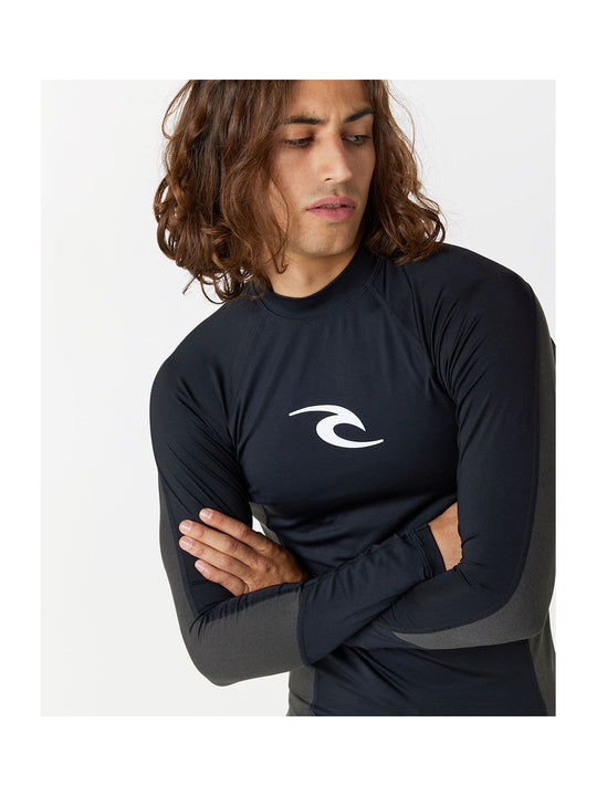 Longsleeve do pływania męski RIP CURL Waves Upf Perf L/S czarny
