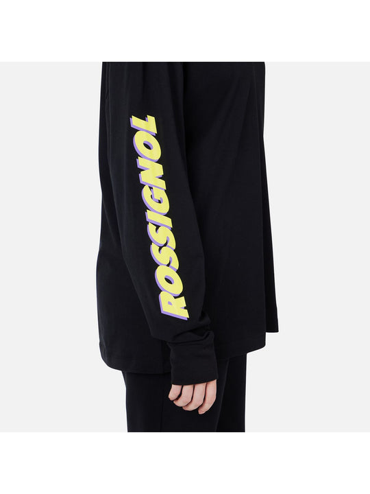 Koszulka unisex ROSSIGNOL SUPER LS TEE czarna
