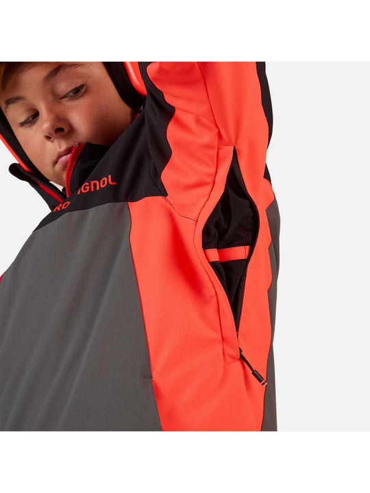 Kurtka narciarska dziecięca ROSSIGNOL Jr Hero Velika Insulated Jkt czarna
