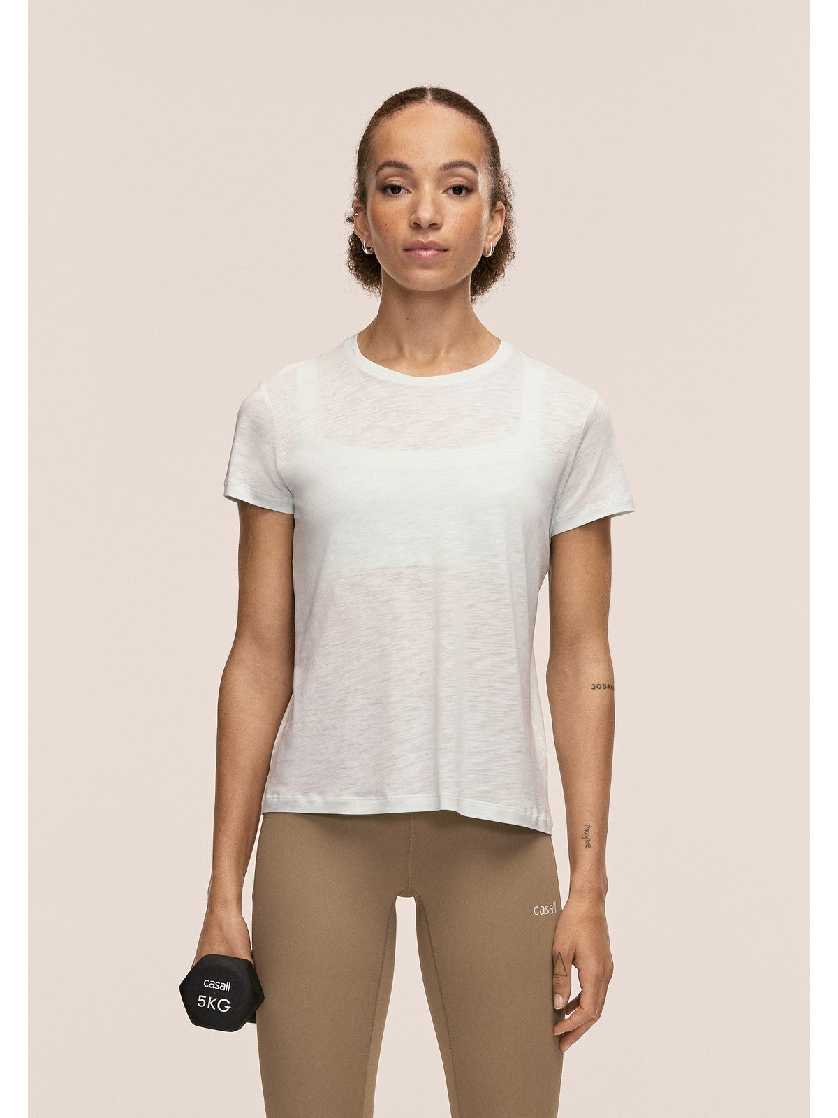 Koszulka damska CASALL Soft Texture Tee kolor zielony