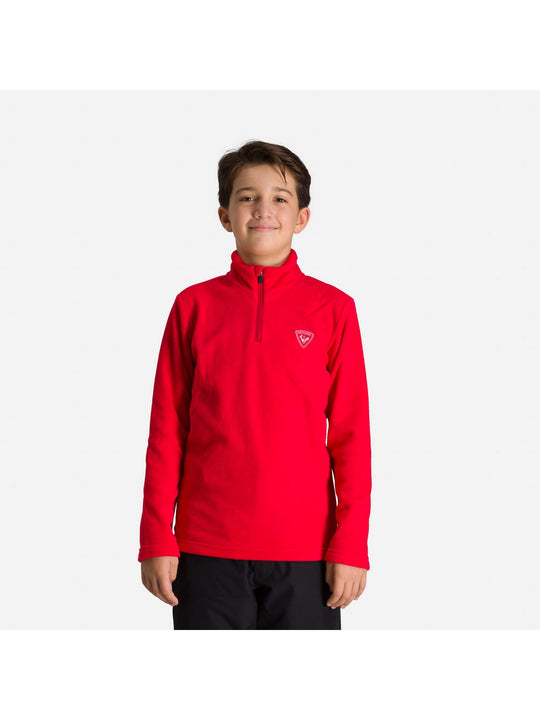 Bluza narciarska chłopięca Rossignol Boy 1/2 Zip Fleece czerwony - Adventure Sports
