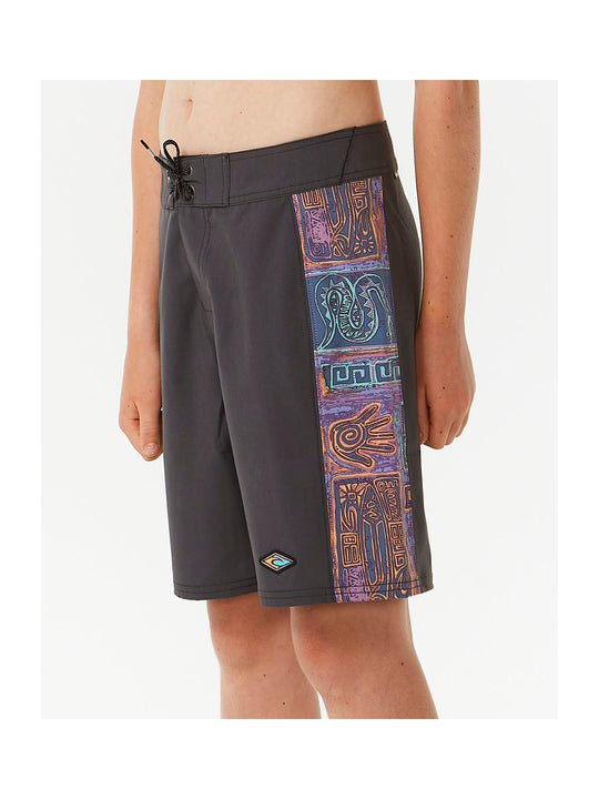 Boardshorty RIP CURL Lost Islands Block Mirage -Boy czarny - Adventure Sports

