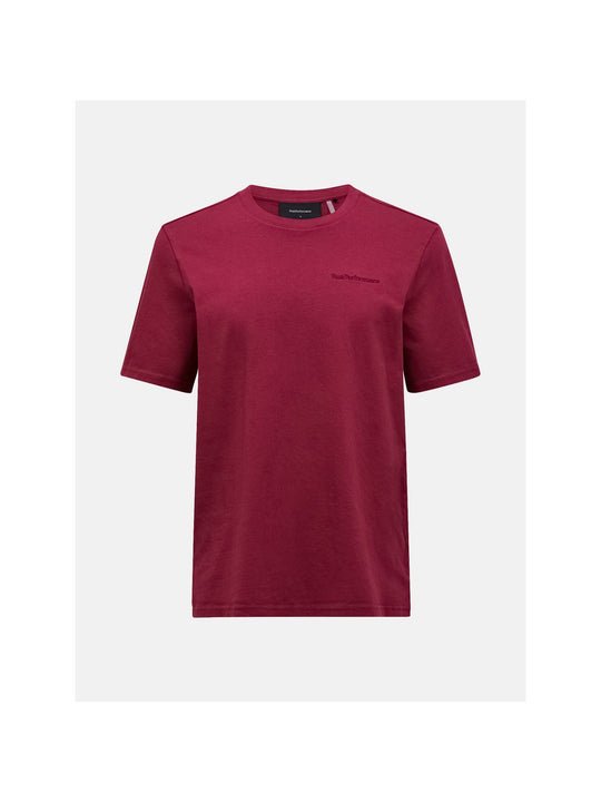 Koszulka męska PEAK PERFORMANCE Original Small Logo Tee Men bordowa
