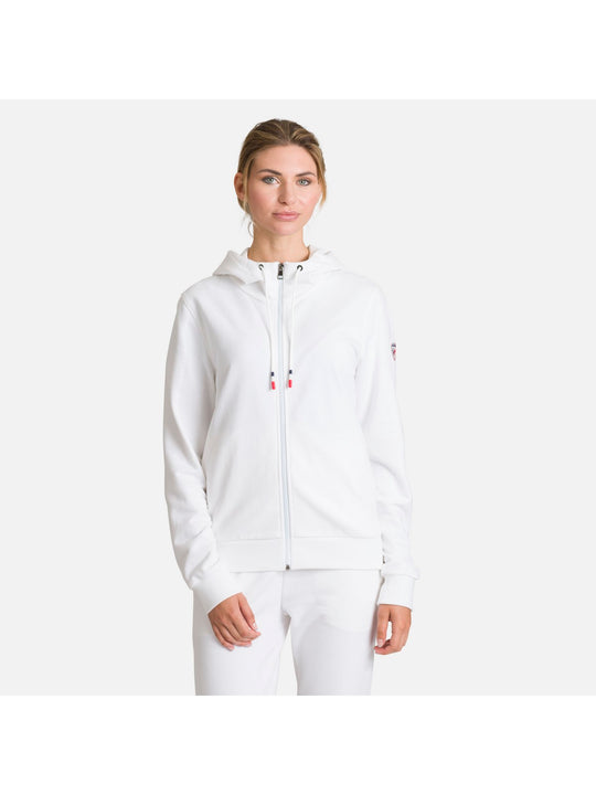 Bluza Rossignol W Logo Sweat Fz Hood Fl biały - Adventure Sports
