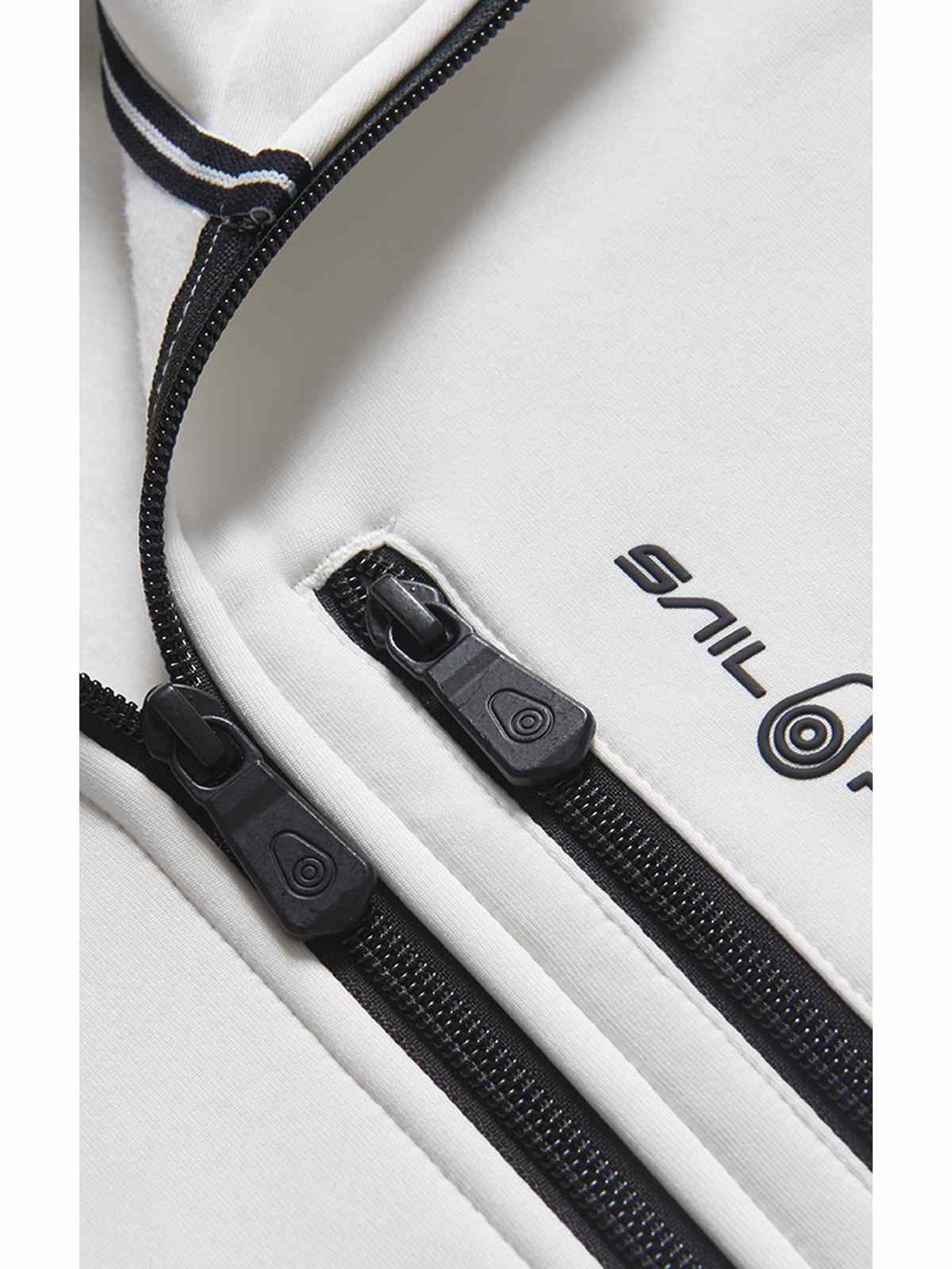 Bluza męska SAIL RACING Spray Powerstretch Zip Hood Biały - Adventure Sports