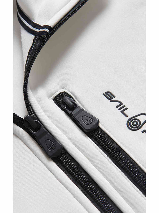 Bluza męska SAIL RACING Spray Powerstretch Zip Hood Biały - Adventure Sports
