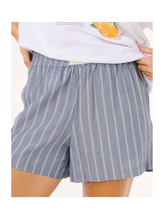 Szorty damskie RIP CURL Beach Days Pinstripe Short niebieskie
