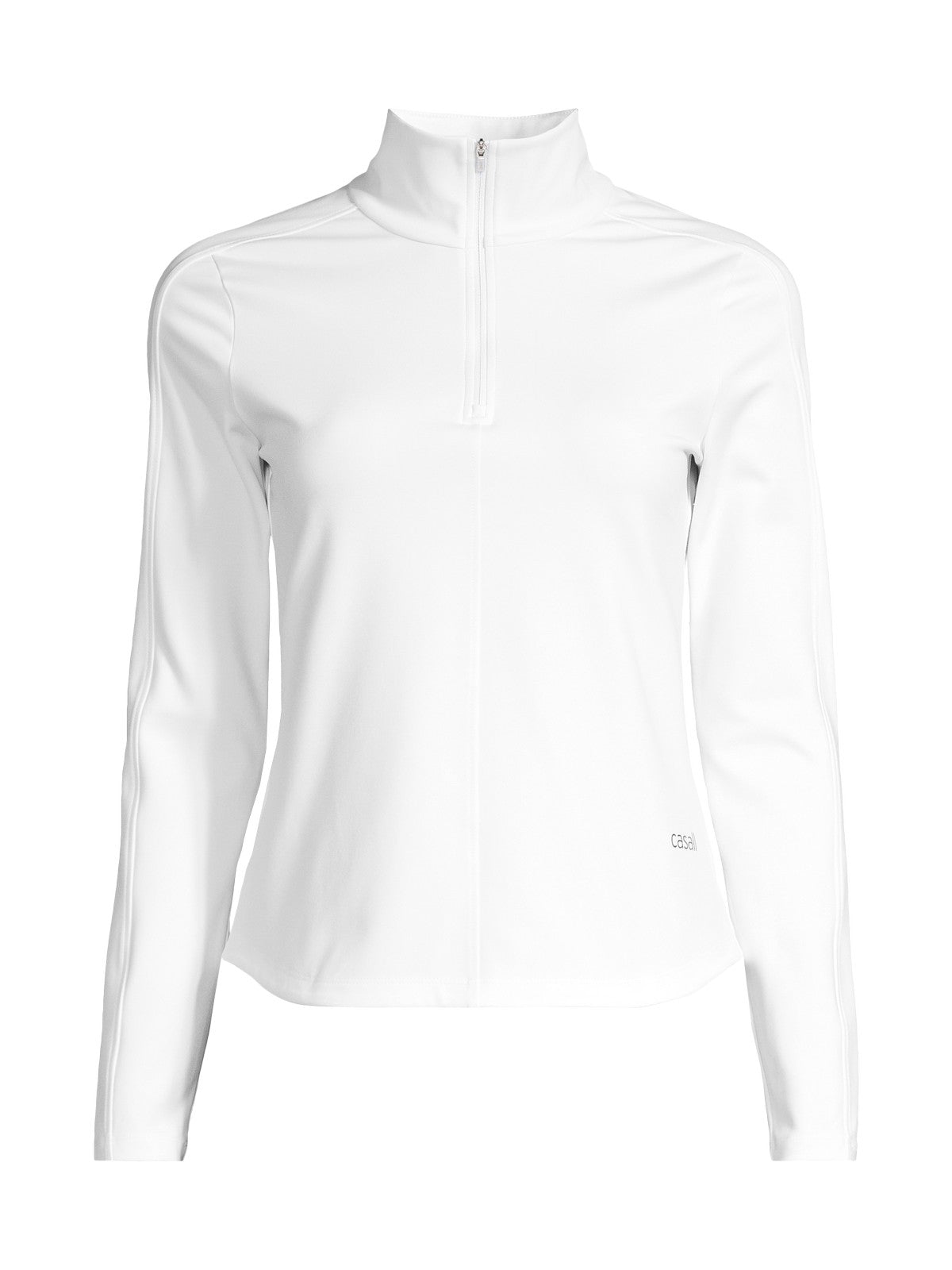 Koszulka treningowa damska CASALL Serene Half Zip Long Sleeve kolor biały