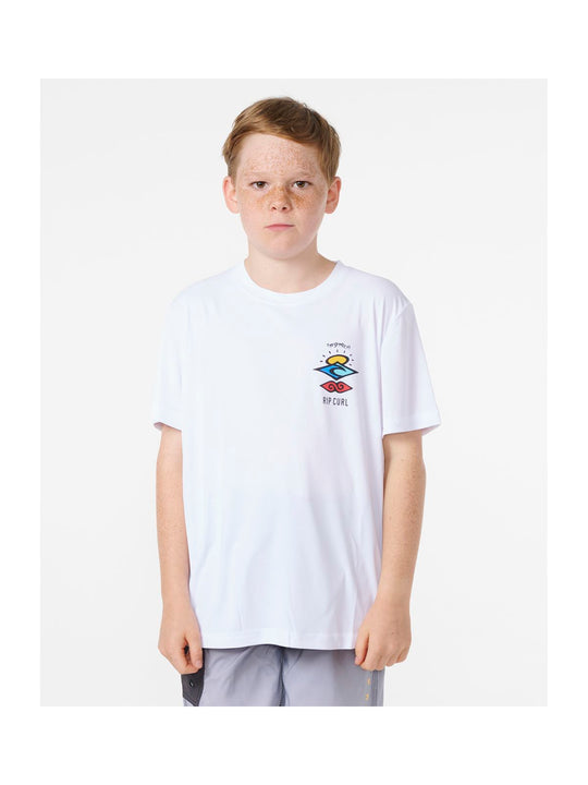 Lycra RIP CURL Icons Surflite Upf S/S Boy biały
