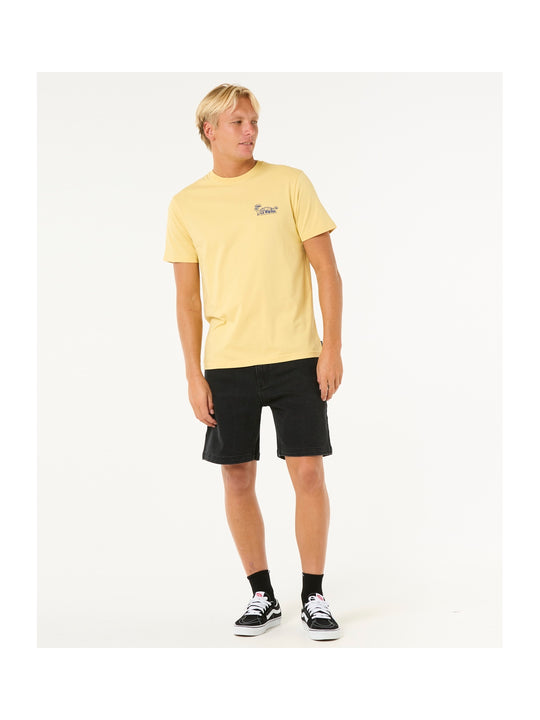 Koszulka męska RIP CURL Keep On Trucking Tee żółta
