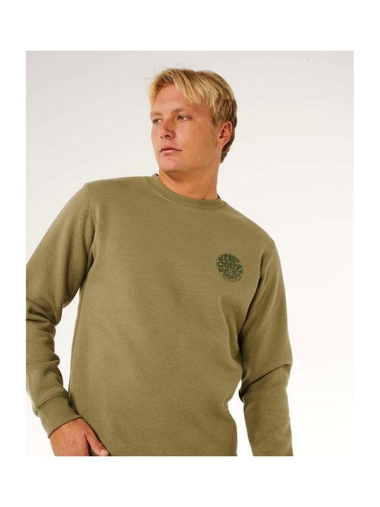 Bluza męska RIP CURL Wetsuit Icon Crew zielona
