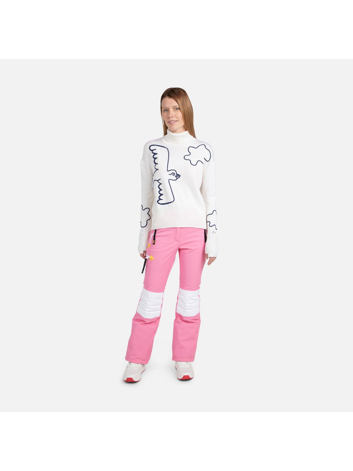 Sweter Rossignol W Jcc Roll Neck biały - Adventure Sports