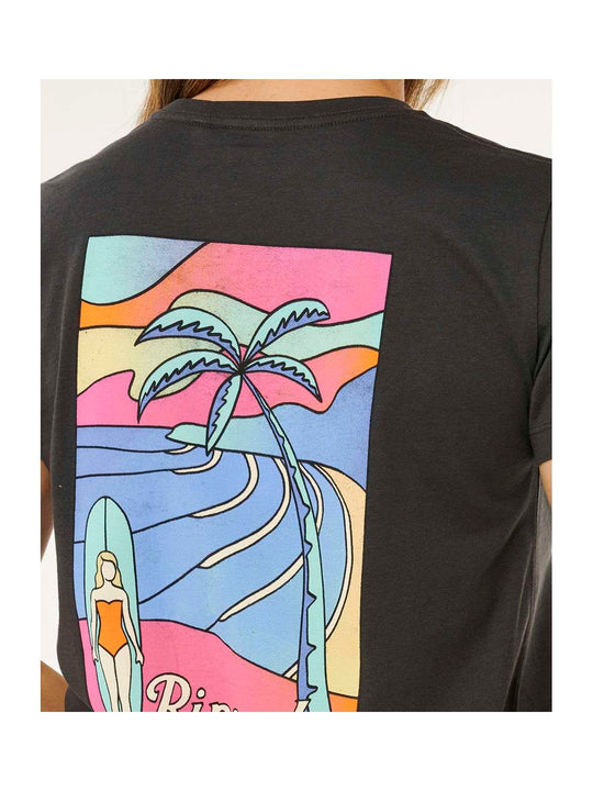 Koszulka damska RIP CURL Tide Line Standard Tee czarna
