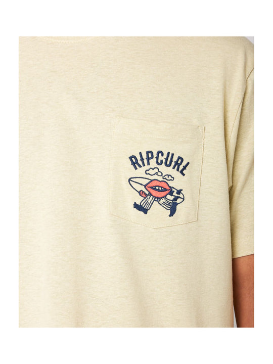 Koszulka RIP CURL Shaper Emb Tee żółty - Adventure Sports
