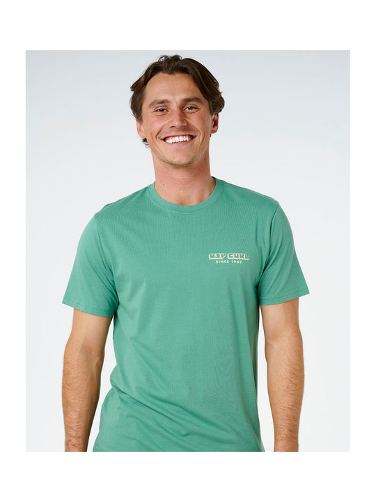 Koszulka męska RIP CURL Aots Sailboat Tee zielona
