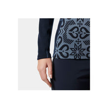 Koszulka damska HELLY HANSEN W Lifa Merino Midweight Graphic Crew kolor granatowy
